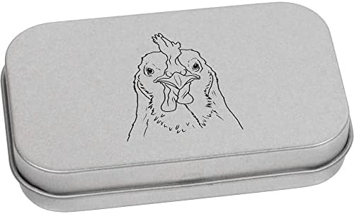 Azeeda 'Chicken Head' Metal Articled Stationery Tin/Storage Box