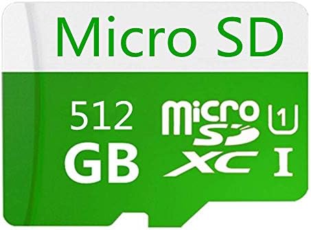 Micro SD Card 512 GB Classe de alta velocidade 10 Micro SD SDXC com adaptador