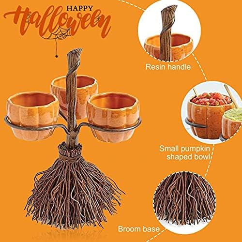 Pratos de Halloween de Badjas, Torre de Display de Candas de Frutas de Halloween, Bowl Bowl para Candy, para servir lanches, salada,