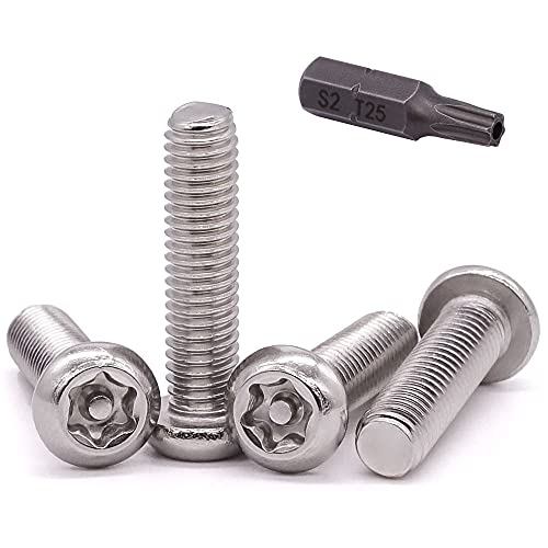 M5-0,8 x 20mm 50 PCS Cabeça de botão Torx parafusos da máquina de segurança parafusos 304 Aço inoxidável 18-8 parafusos