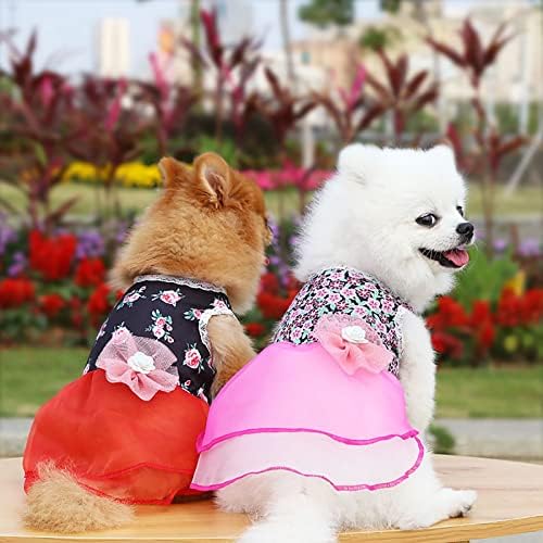 Roupas de cachorro de Yorkie para uma fêmea vestidos de estimação primavera e verão cothes primavera e verão suprimentos