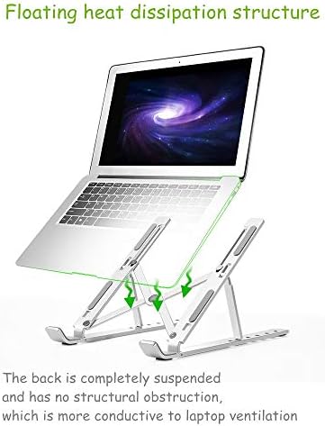 SJYDQ Laptop Stand Portátil 6 ALTURAS ALTULAS ATUALIZAÇÃO DE RECURSO DE REFRIGIÇÃO AJUDADA DE RESIMENTO AJUSTÁVEL