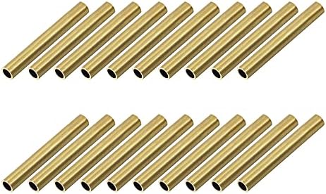 Osowin [20 PCs] Tubo redondo de latão de 30 mm de comprimento 4mm od0,5mm espessura da parede, tubulação de tubo reta de cobre sem costura para DIY para decoração de rascunho DIY
