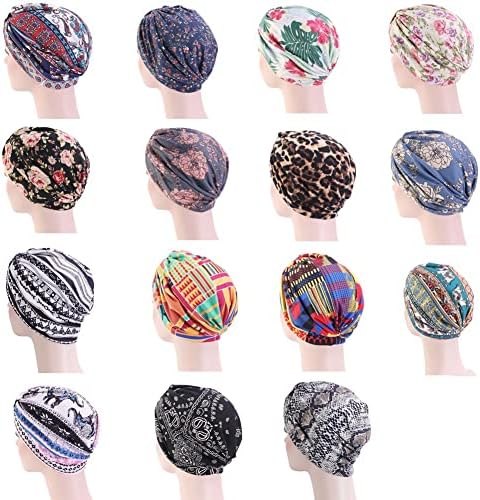 Duozan Cotton Turbans Setin Liner Double-camadas de gaiola chimiólia chimo sleep papeira ……