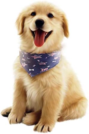 Bandanas de cachorro lavável Bibs American Flag Square Dog Limide Independência Dia Dog Collar Cola Cole