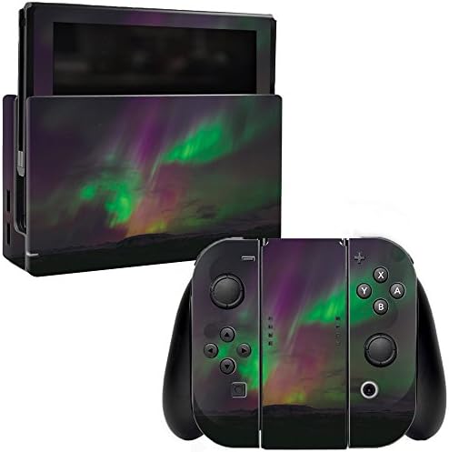 MightySkins Skin Compatível com Nintendo Switch - Aurora borealis | Tampa protetora, durável e exclusiva do encomendamento