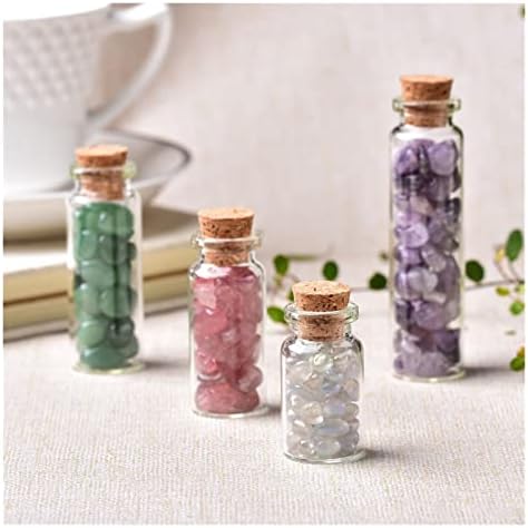 Zym116 1pc Crystal Glass Wishing Bottle Decor Home Cura Rocha Mineral Mineral Lucky Drifting Bottle Decoration Gifts Housewarming