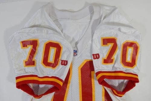 1993 Kansas City Chiefs Reggie McElroy #70 Jogo emitiu White Jersey 50 DP16408 - Jerseys não assinados da NFL usada