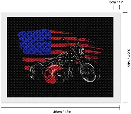 Kits de pintura de diamante de bandeira americana de motocicleta hhopper para adultos broca completa diamante imagem de parede para