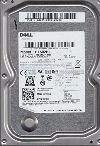 He502HJ, HE502HJ/D, FW 1AJ30002, Dell 500GB SATA 3.5 DUSTO RUDO