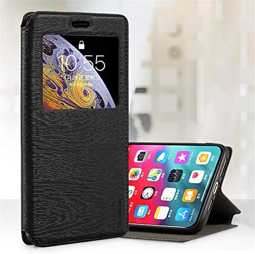 Para o caso OPPO REALME GT NEO 3T, capa de couro de madeira com suporte de cartão e janela, capa magnética para o OPPO REALME GT NEO