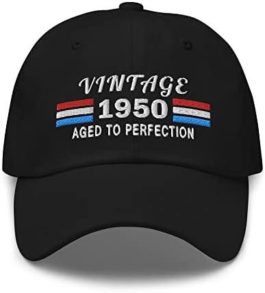 1950 72º aniversário bordado com chapéu de pai - vintage 72 anos de boné