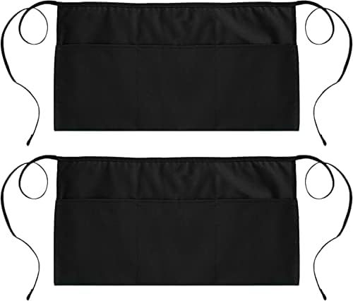 Utopia desgaste 3 avental de cintura de bolso [pacote de 2], avental de servidor para homens mulheres, cozinha,