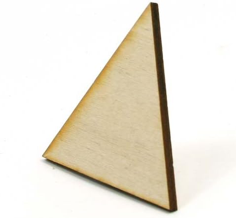 MyLittlewoodshop - PKG de 100 - Triângulo - 1 polegada por 1 polegada com cantos pontiagudos e madeira inacabada de 1/8 de polegada