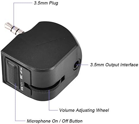 Adaptador de fone de ouvido Shanrya, ajuste de volume Aparência requintada adaptadora de volume de operação simples para casa para gamepad