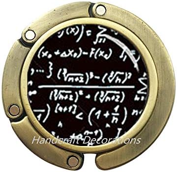 Gancho de bolsa matemática, fórmulas de matemática, física quântica, jóias científicas, jóias de física, matemequatiojewelryfomen, bolsa hookformen.f205