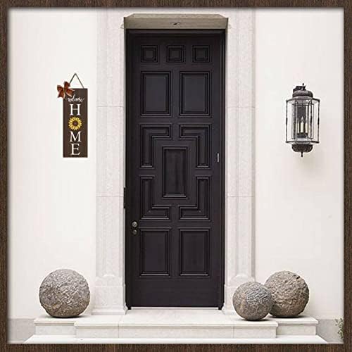 Bem -vindo ao nosso sinal da porta de casa Sign Summer Wooden Sign Vintage Door Hanger Front for Door Decoration Farmhouse