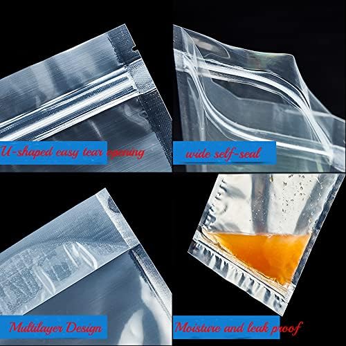 20pcs vedáveis ​​self -vedação alumínio Sacos de celofane de alumínio/bolsas de armazenamento de alimentos com bloqueio