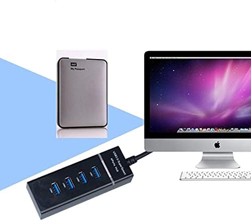 BlackAfraidofheiHigh-Aligh-Speed ​​USB 3.0 Divisper Laptop Hub USB Hub USB Multi-Interface One Drag Four Black Hub