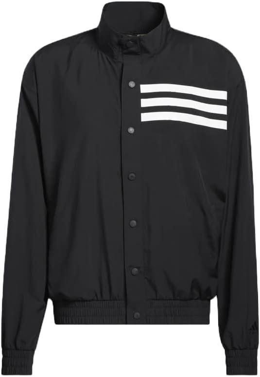 A Allover Print de adidas impressão de jaqueta leve leve, preta, xl