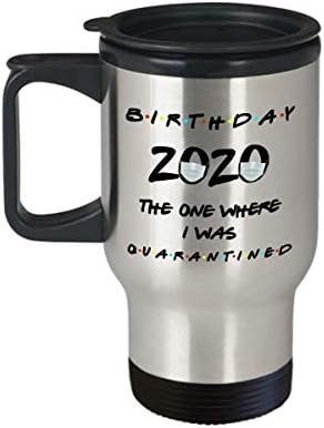 Funnic Home Quarenten Birthday Travel Canela 2020 Amigos Programa de TV inspirado Preto Copa de Chá Black Gifts Powey Presentes