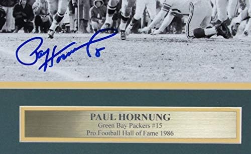 Paul Hornung Hof Packers assinado/autografado 11x14 foto emoldurada JSA 158423