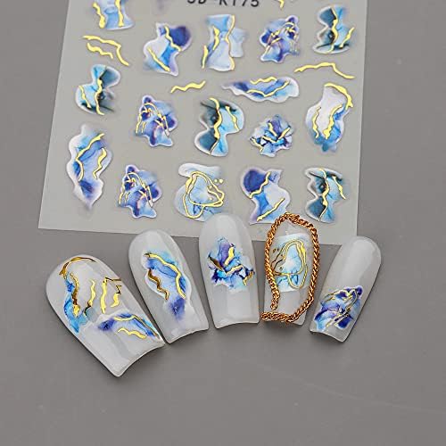 4 folhas 5d adesivos de unhas de verão para decalques de arte de unhas, suprimentos auto-adesivos de unhas