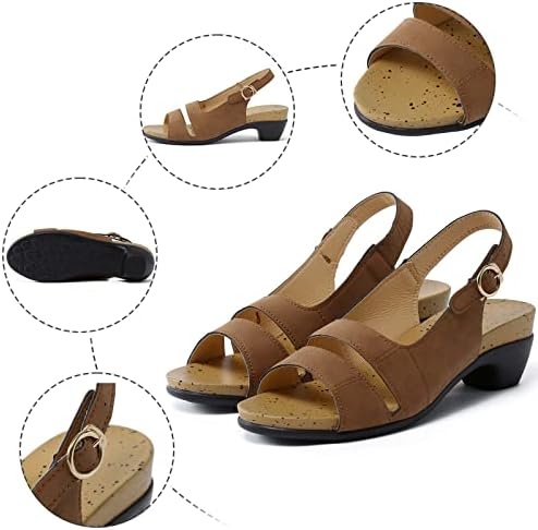 GUFESF CABELAS SANDALS PARA MULHERES, Mulheres sandálias casuais de cunha confortável