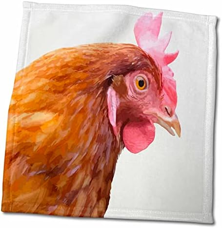 Vista lateral 3drose de um estilo de vetor de frango de fazenda - toalhas