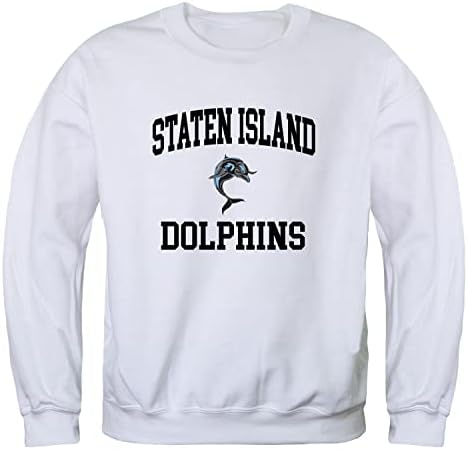 W Republic College of Staten Island Dolphins Seal Fleece Crewneck Sweetshirts