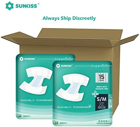Sunkiss TrustPlus fraldas adultas com absorção máxima, resumos de incontinência descartável com abas para homens