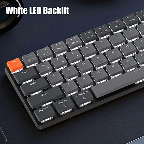 Teclado KeyChron K7 Mecânico Teclado sem fio/com fio, 65% Layout Ultra-Slim 68 Teclados compactos Teclado com LED BRANCO LIVRA