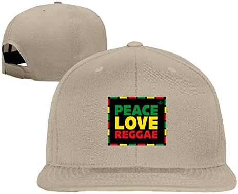 Peace Love Reggae Homens Mulheres Capas de beisebol adultos Capinhas clássicos ajustáveis ​​Hap -Hop Hat Casual Trucker