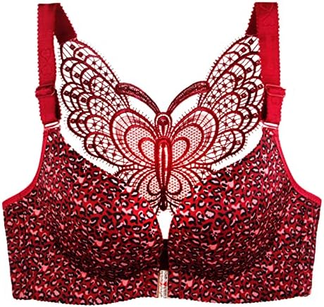 BRA FELIMENTE PRIMENTO DE BRA FLORAL Secretes Borbolefly Fechamento frontal BRALETTE LACE CONFEITO PUSH UP UP NÃO