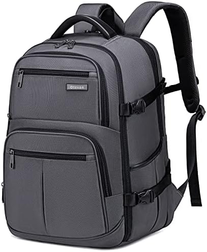 Otevan Travel Mackpack for Men Mulheres, 45l Contar o voo da mochila aprovado, mochila grande laptop, Backpack Expandable Backpack resistente à água Livro de bookbag