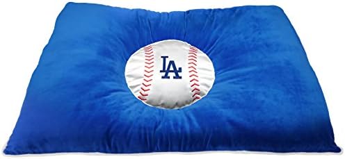 MLB BED PET - LOS ANGELES DODGERS MOLO E ANELIZAÇÃO PLUSH PROFULHO CASA. - Cama de cachorro de beisebol. Abraço, cama de colchão esportivo