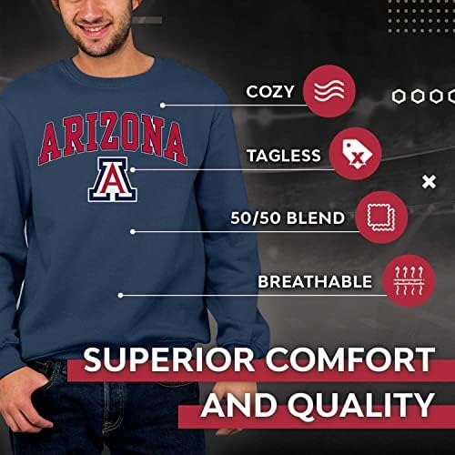 Cores de cores do campus Arco adulto e logotipo Soft Style Gameday Crewneck Sweatshirt