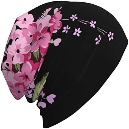 Elbull Belas flores impressas primavera e outono Chapéus quentes ao ar livre Motivos suaves e desleixados