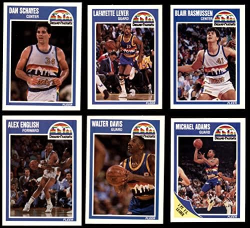 1989-90 Fleer Denver Nuggets Team Set Denver Nuggets NM/MT Nuggets