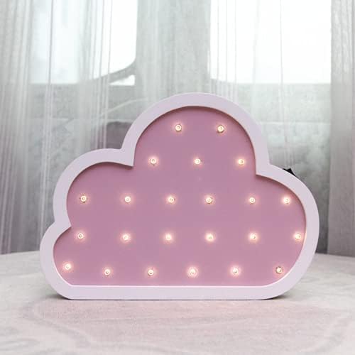 Fghud Cloud Wooden Night Light Room Decoração Button Light Switch para quarto da sala de estar quarto infantil