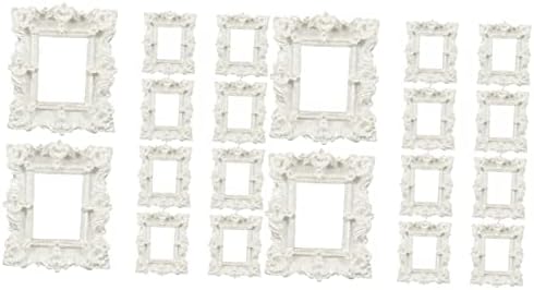 Coheali 20 pcs quadros europeus brancos para mini bolo de bolo diy pequeno suporte de decoração barroca jóias decorativas