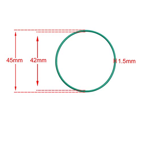 Mapão de fornecimento O-ring de borracha fluorina, 45 mm OD 42mm ID de 1,5 mm de largura de fkm vedando a junta para encanamento,