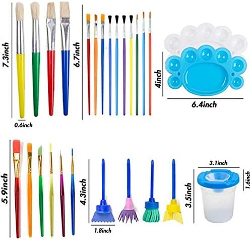 JYDQM 34 PEDIMA CRIANÇAS PINTUGUAS COMPORTES DE PINHURAS COM PALETA COM PALETA DE PALETA MULTILORES CRILO