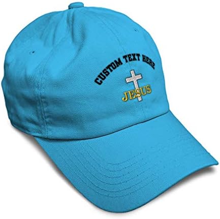 Cruz cristão de boné de beisebol macio, Jesus Borderyer Redentor Cotton Salvador Pai chapéus para homens e mulheres