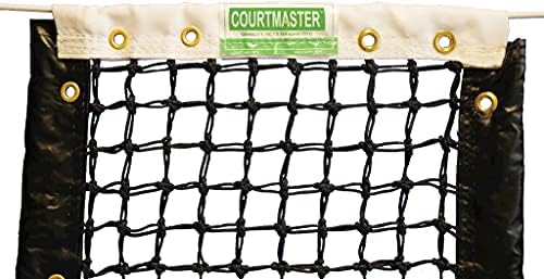 HAR -TRU -CRESTMASTER DELUXE Tennis Net - Bandeira de vinil, corpo líquido de 3,5 mm, top 6 duplo 6