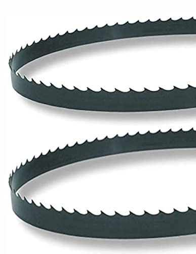 2 pacote - 131,5 x 3/8 x 4 TPI Flex Back Bandsaw Blades - Feito nos EUA - projetado para cortar madeira, plástico, cortiça, placa de composição, metal não ferroso, aço de baixa liga baixa