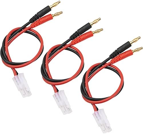 Hircqoo 3pcs rc plugs de banana 4mm conector de bala macho masculino para fêmea grande adaptador de plugue tamiya 14awg