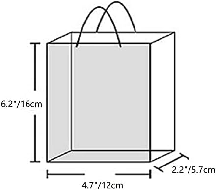 Ysmile Small Gift Saco a granel, saco de papel de papelão com alça para a favor da festa 4,7 x2.2 x6.2 - preto