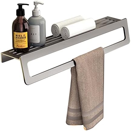 Toalheiro Stands Towel Rack Montado com Toalha Montada com Toalha Auto Adesivo Sem broca Toalheiro Anti-Rust Space Aluminium