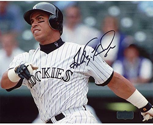 Andres Galarraga autografada/assinada Rockies Colorado sem moldura 8x10 MLB Foto - Close -up